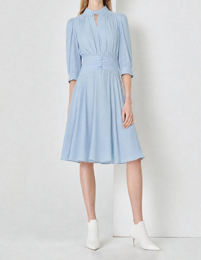 SALAZIA Lightweight Pleated Shirt Dresses