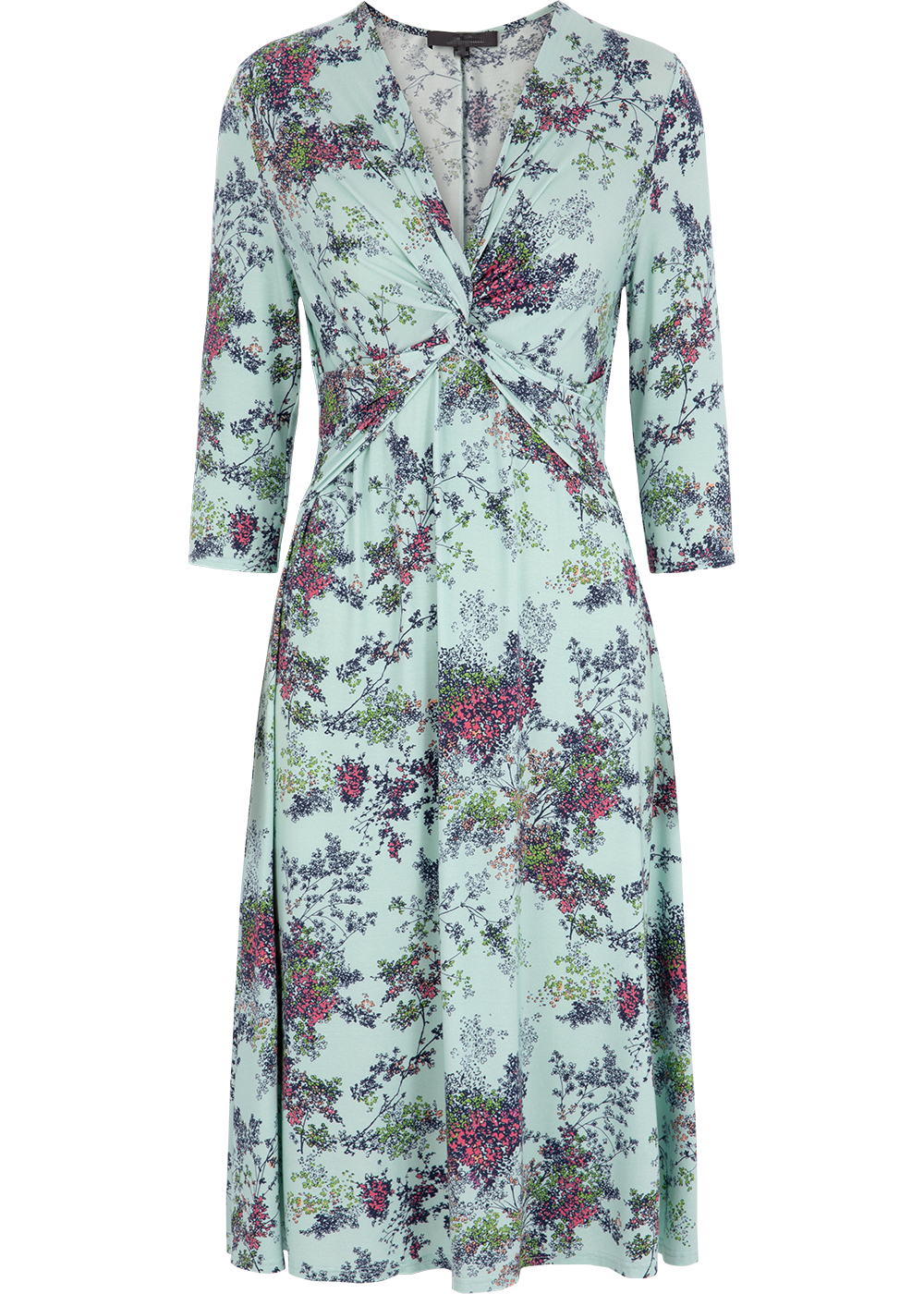 SALAZIA Light Green Summer Jungle Viscose Dresses