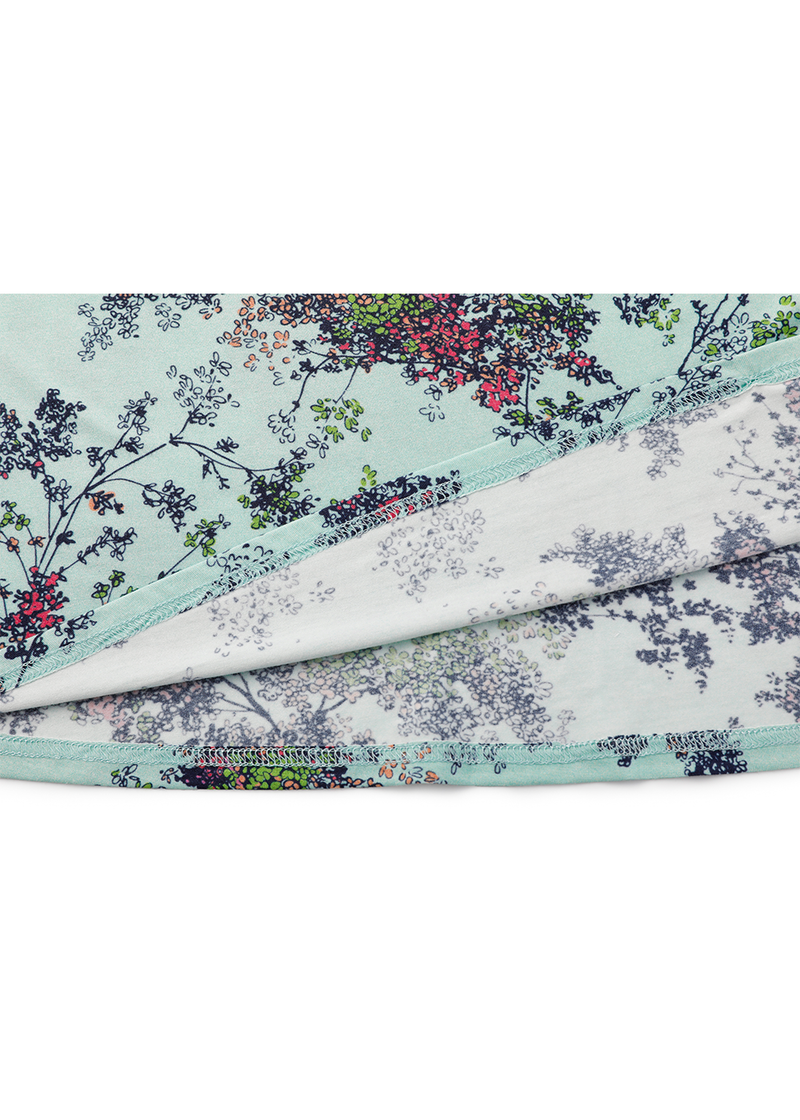 SALAZIA Light Green Summer Jungle Viscose Dresses