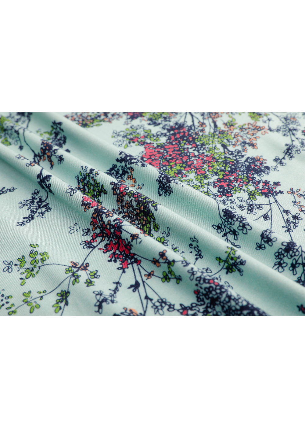 SALAZIA Light Green Summer Jungle Viscose Dresses