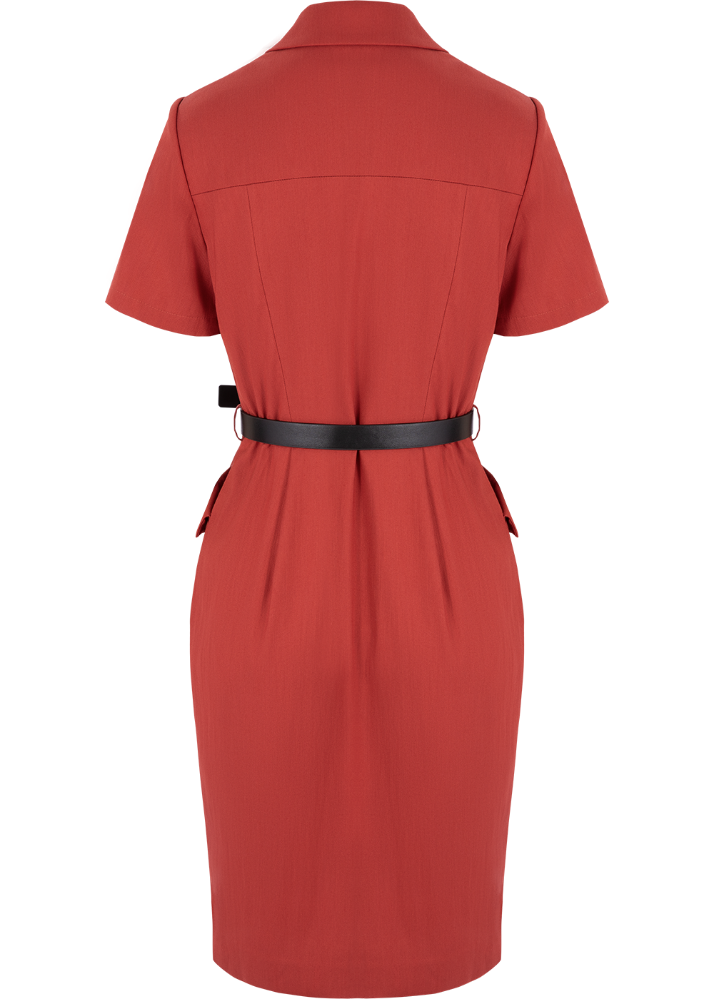 SALAZIA Orange Textured Short Dresses