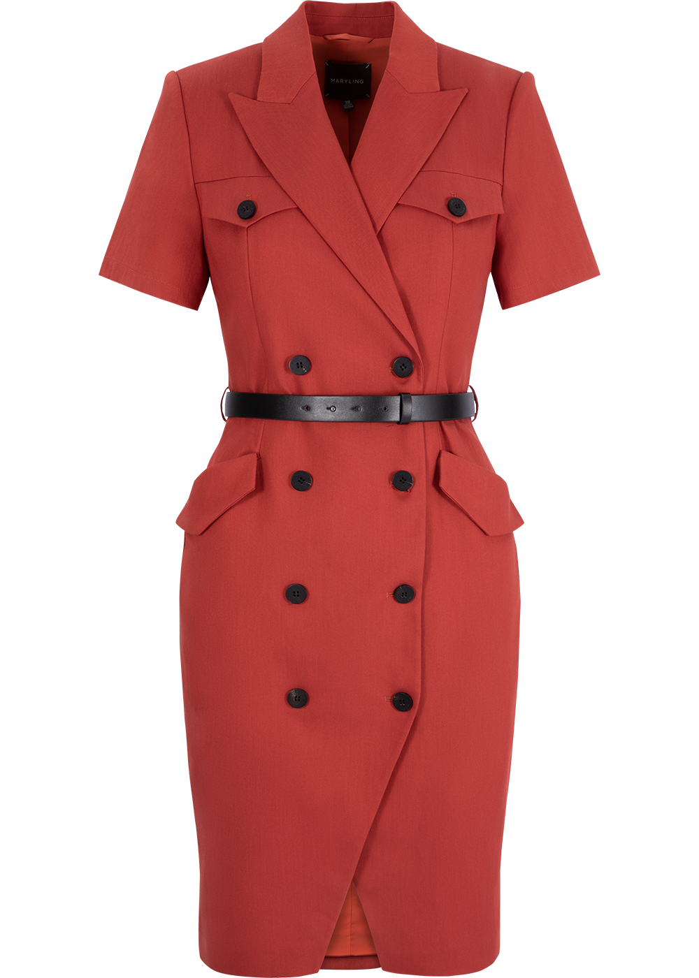 SALAZIA Orange Textured Short Dresses