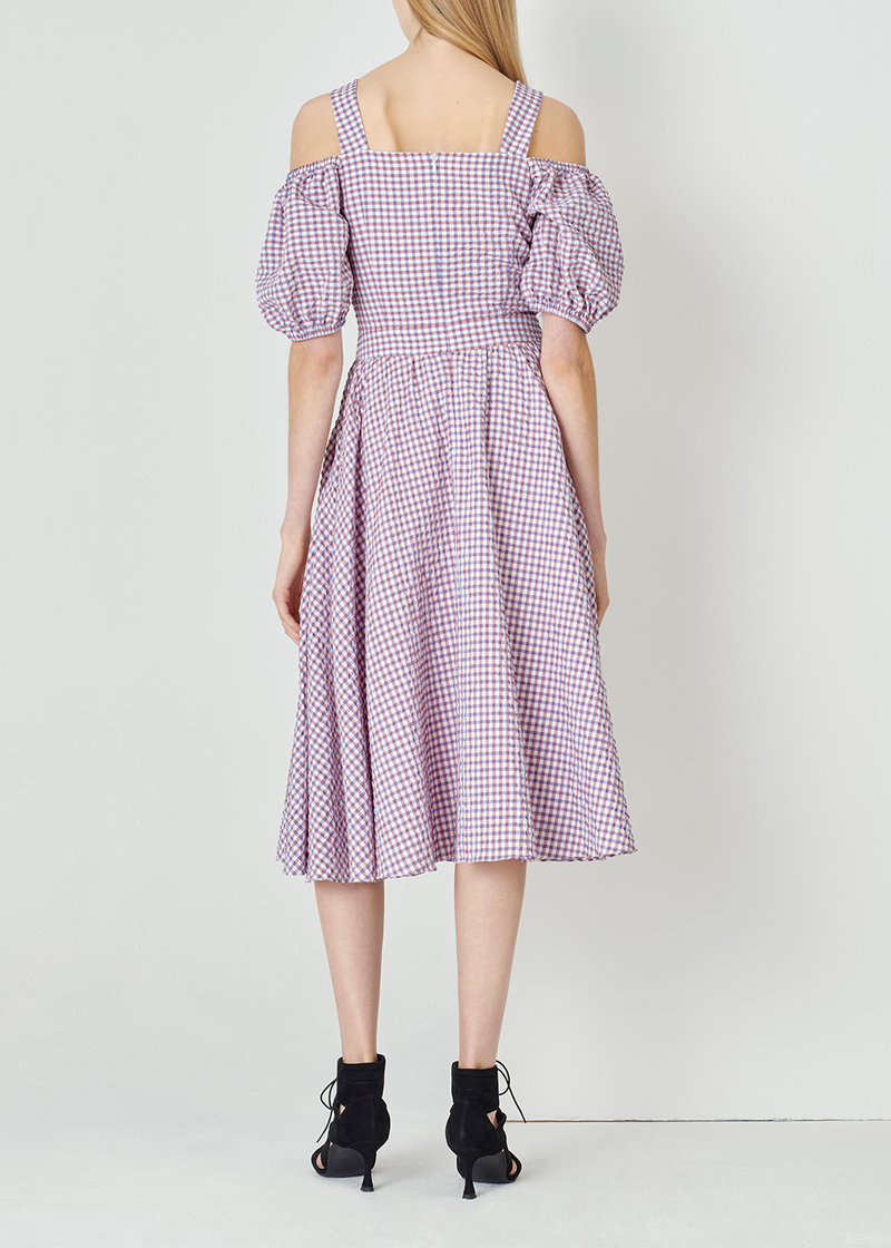 SALAZIA Lilac Gingham Dresses