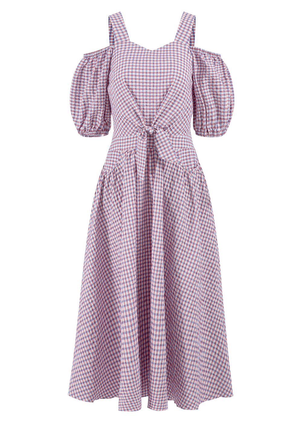 SALAZIA Lilac Gingham Dresses