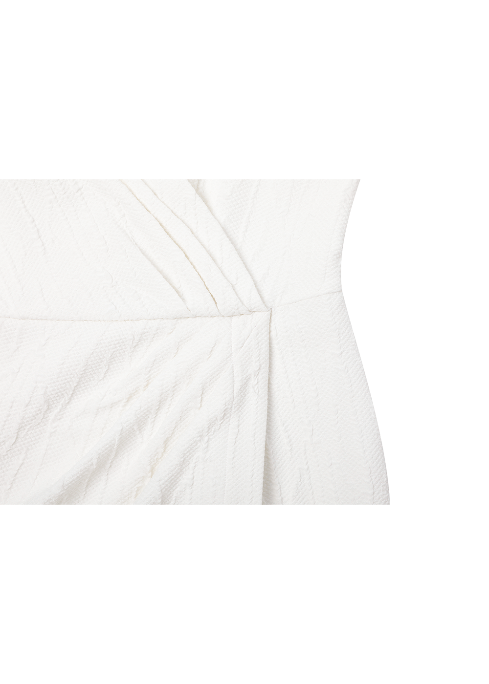 SALAZIA Ivory Polyester-Viscose Blend Dresses