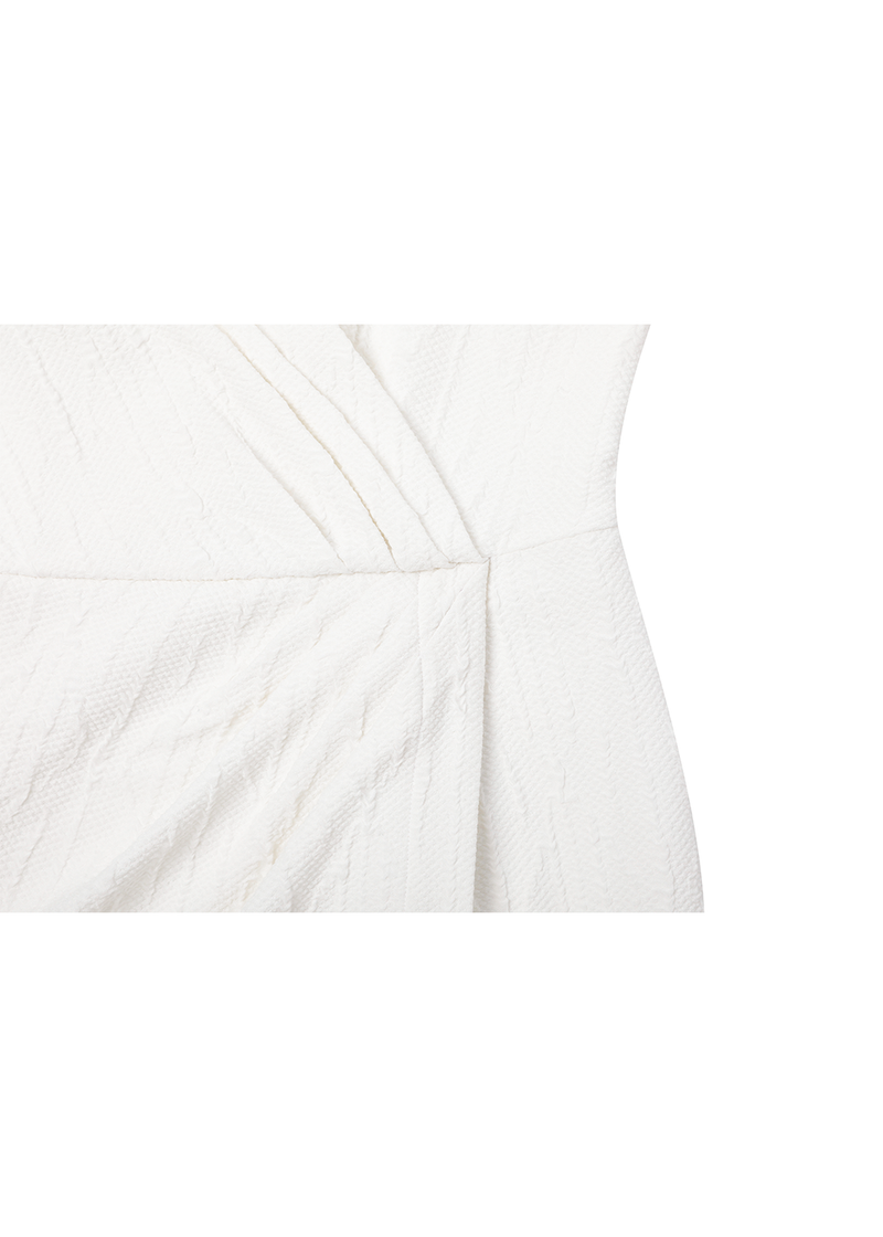 SALAZIA Ivory Polyester-Viscose Blend Dresses