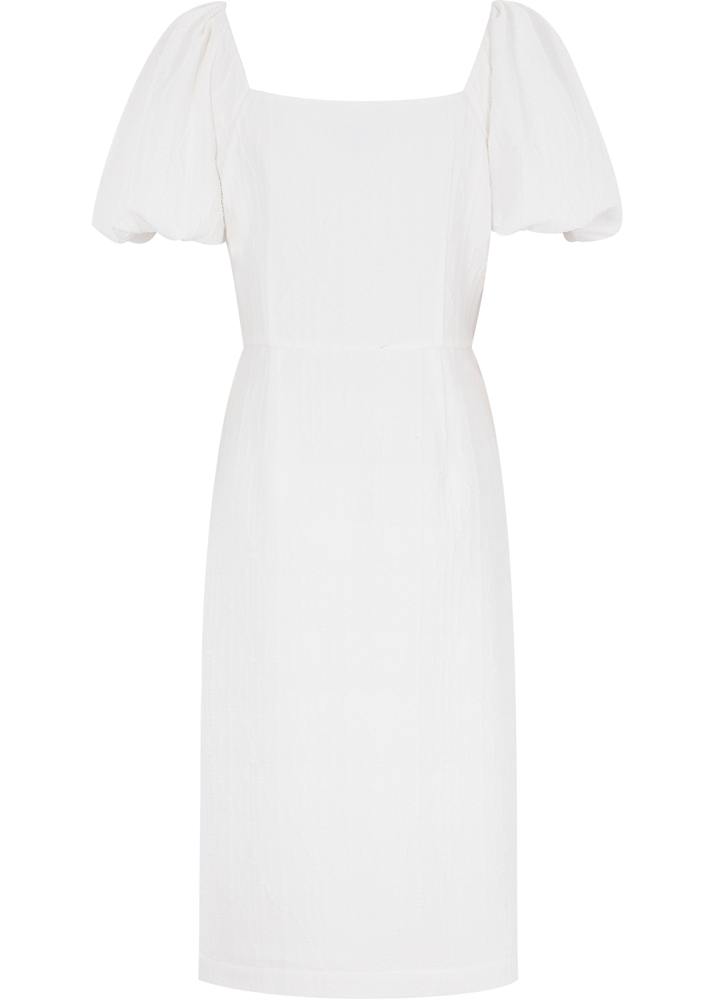 SALAZIA Ivory Polyester-Viscose Blend Dresses