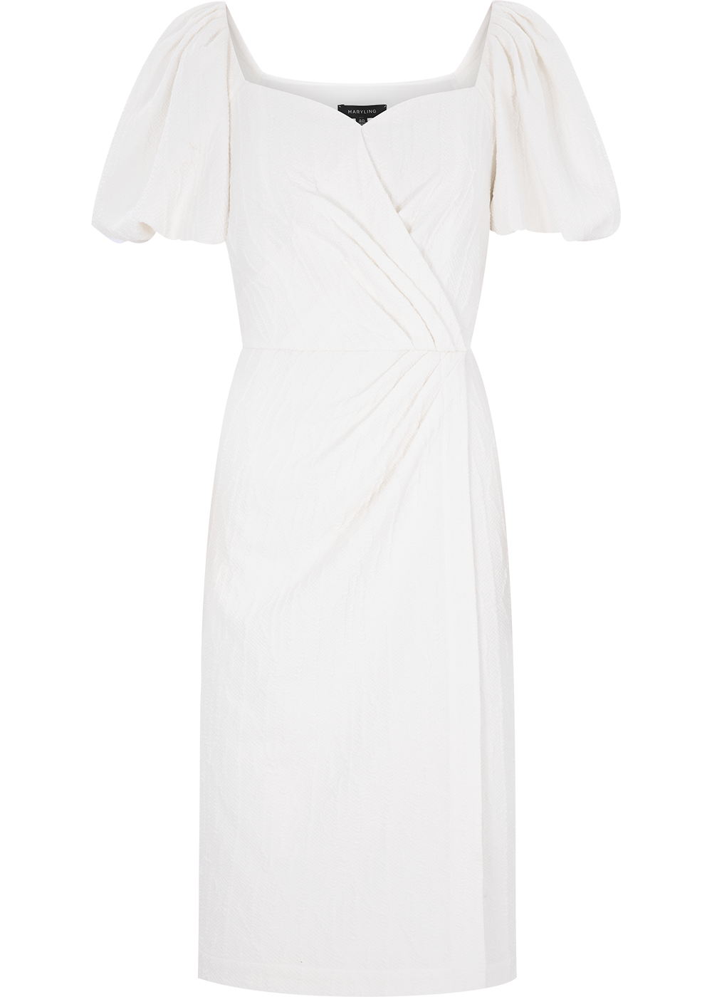 SALAZIA Ivory Polyester-Viscose Blend Dresses