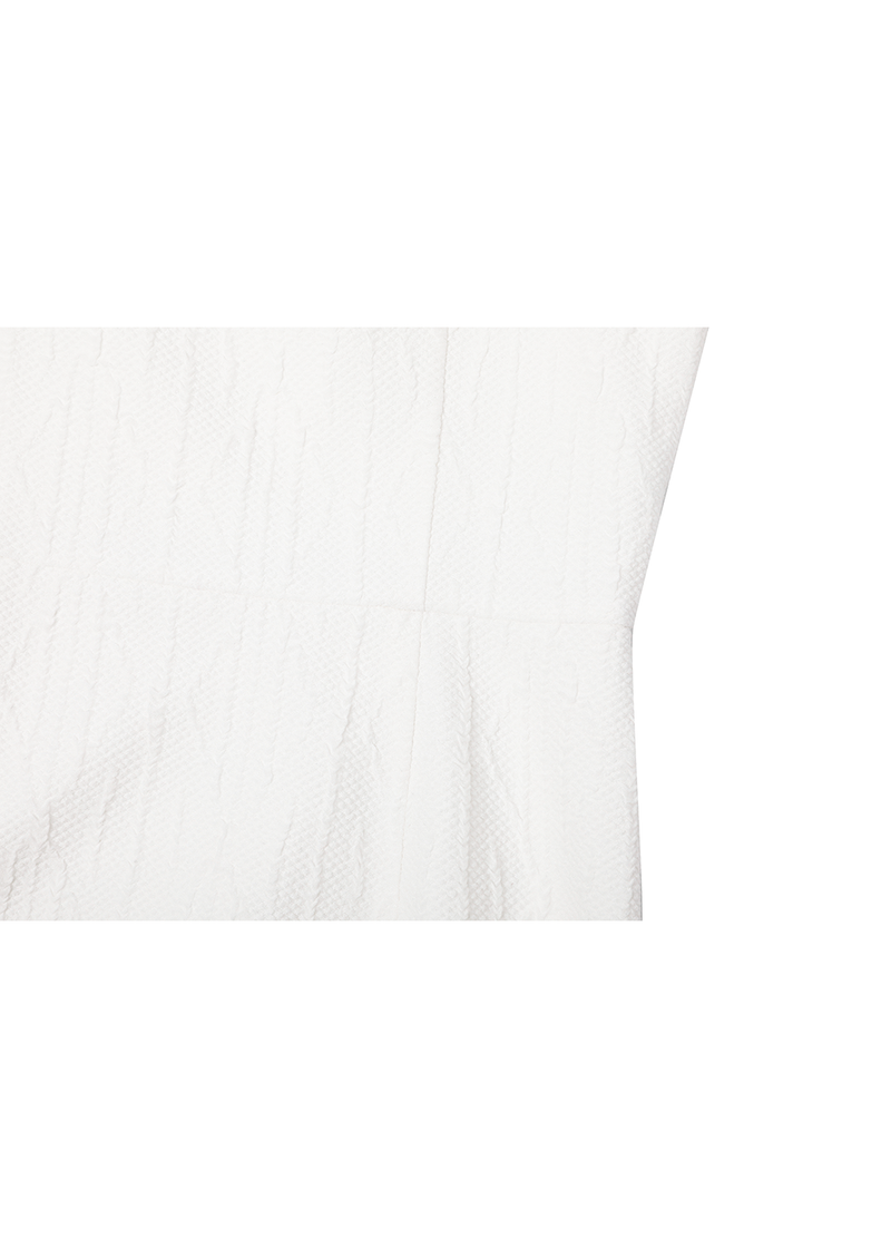 SALAZIA Ivory Polyester-Viscose Blend Dresses