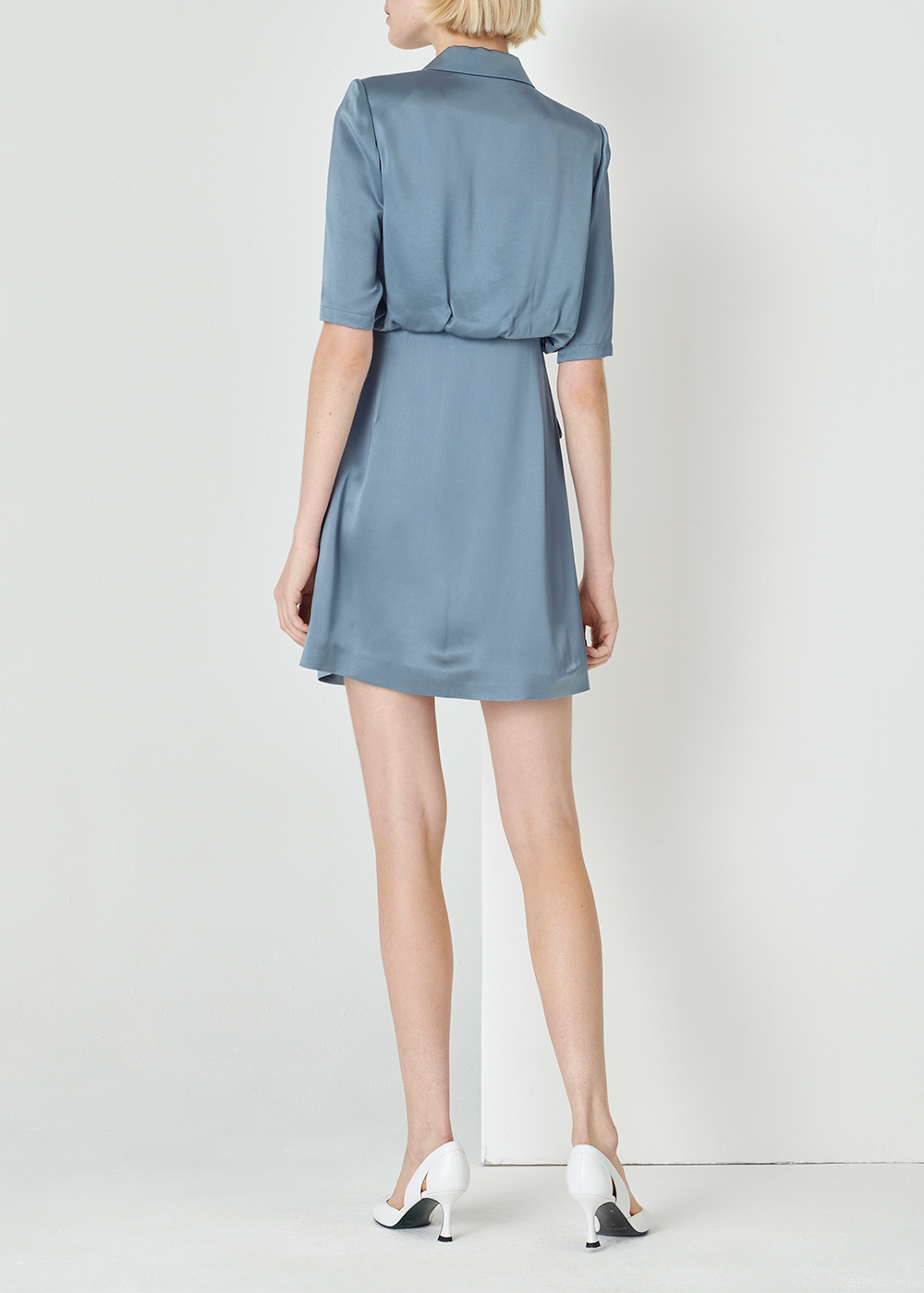 SALAZIA Ice Blue Acetate Blend Dresses