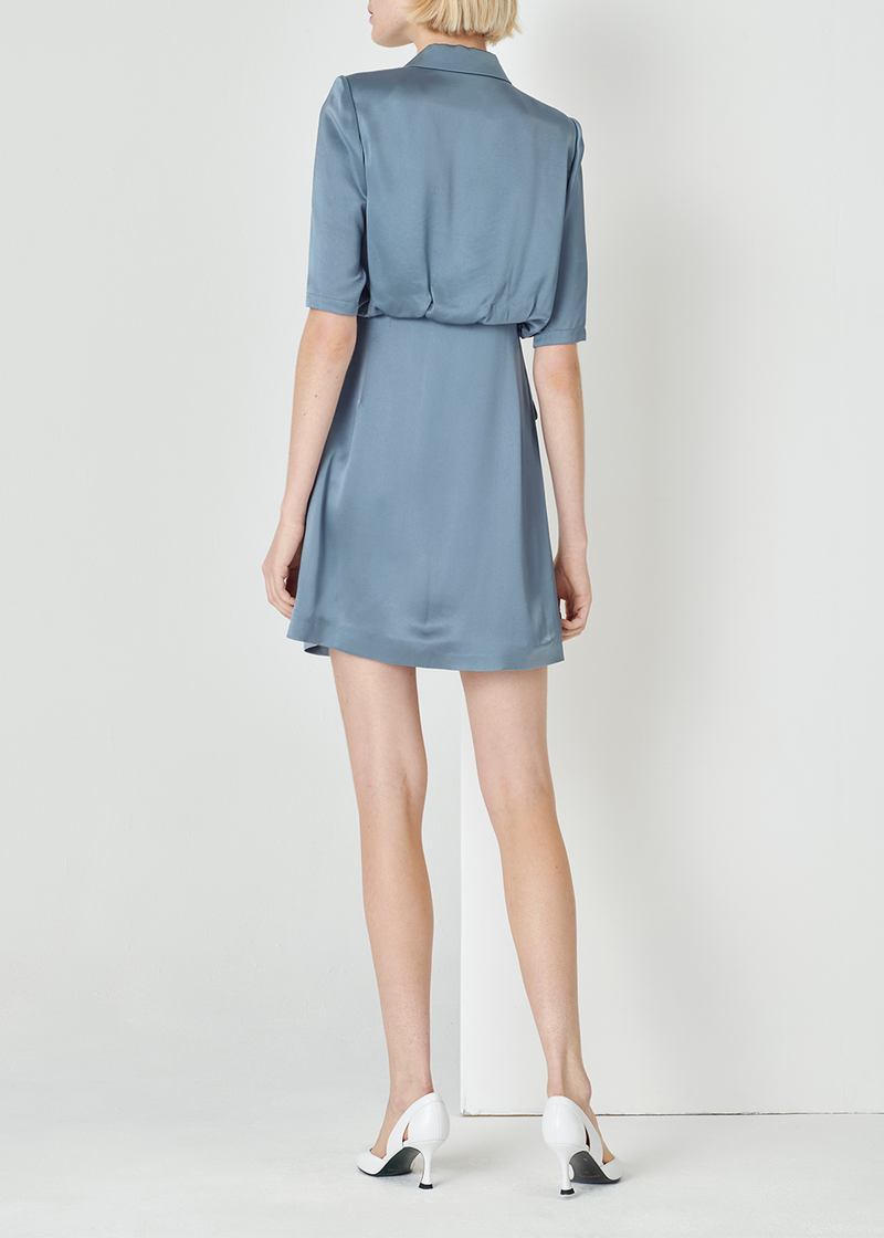 SALAZIA Ice Blue Acetate Blend Dresses