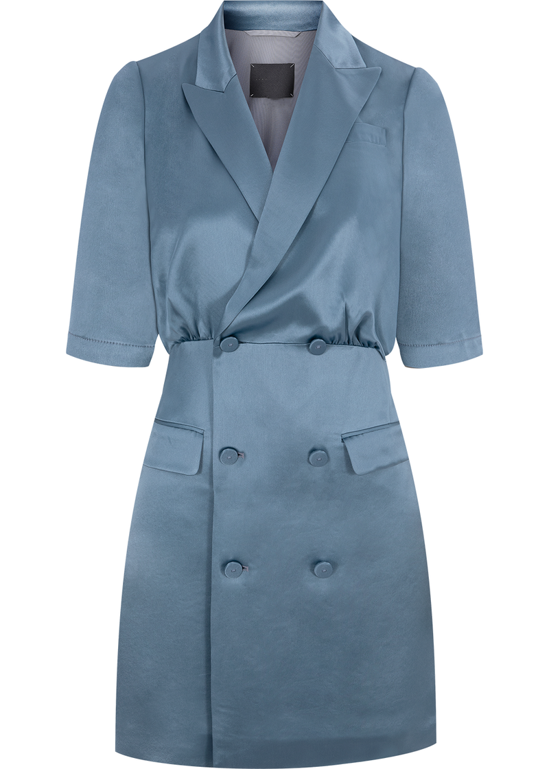SALAZIA Ice Blue Acetate Blend Dresses