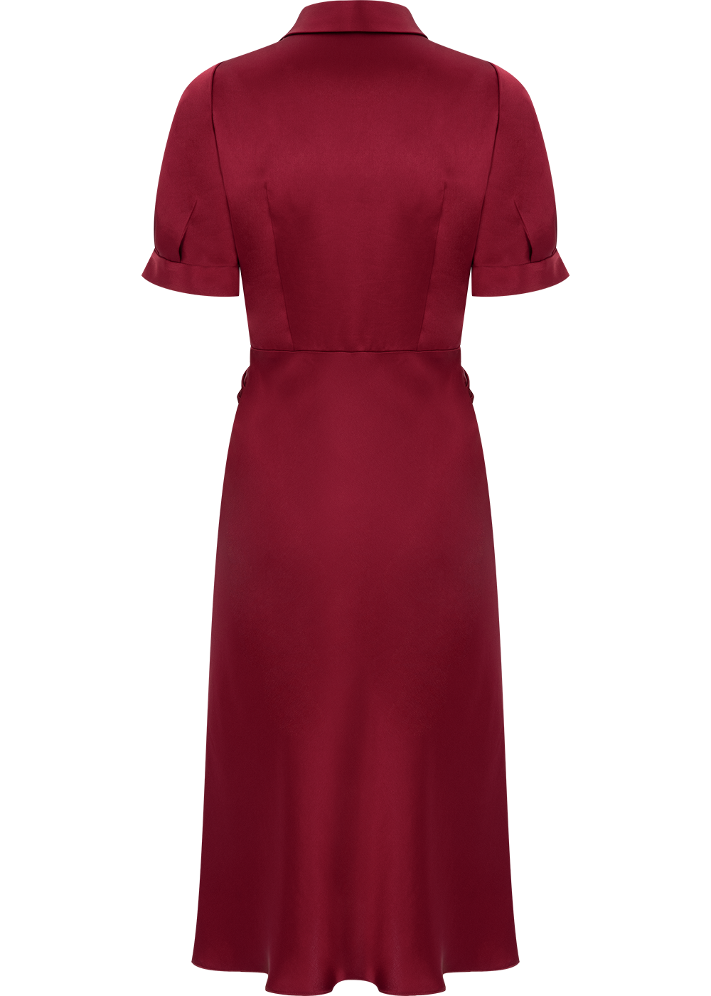 SALAZIA Burgundy Red Acetate Blend Dresses
