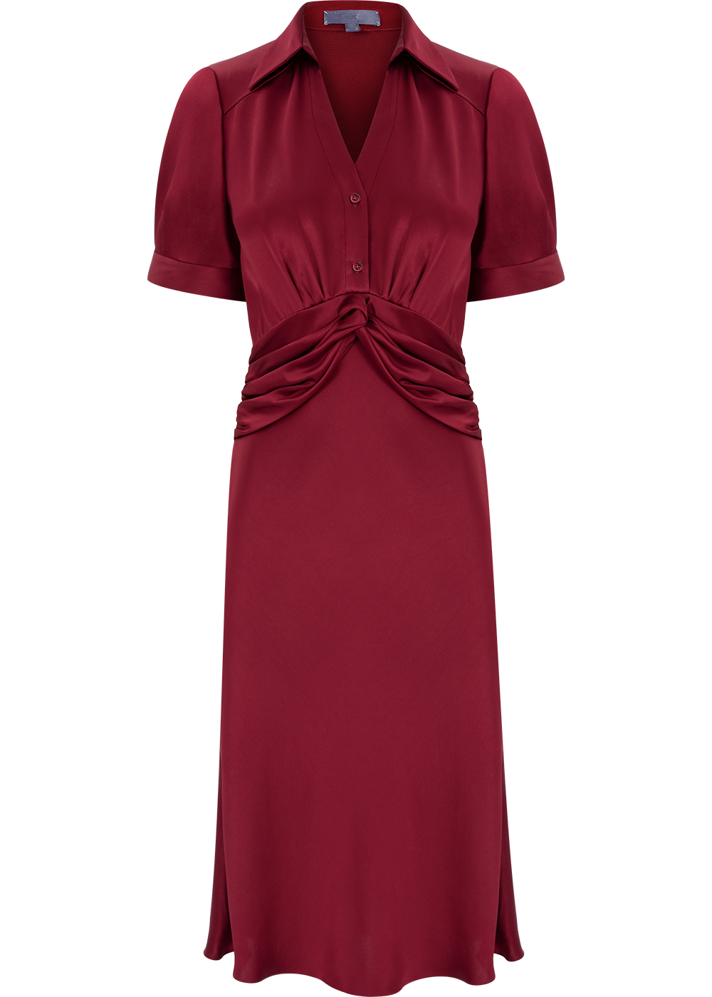 SALAZIA Burgundy Red Acetate Blend Dresses