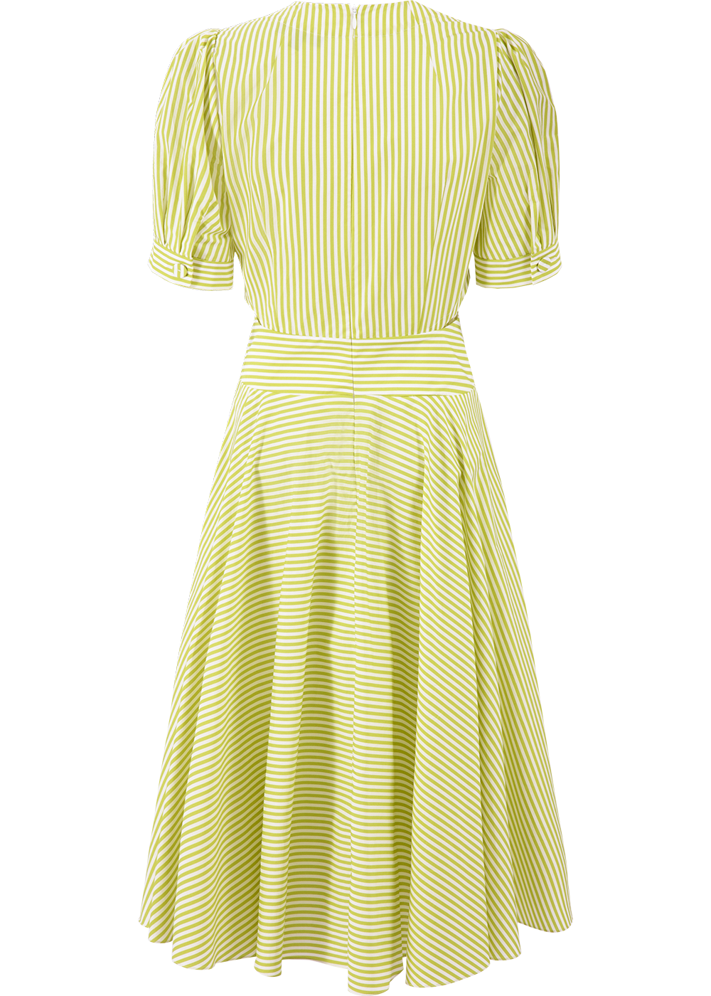 SALAZIA Yellow-White Stripe Cotton Dresses