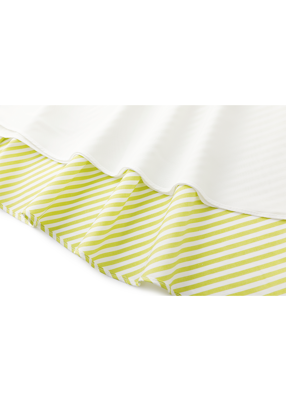 SALAZIA Yellow-White Stripe Cotton Dresses