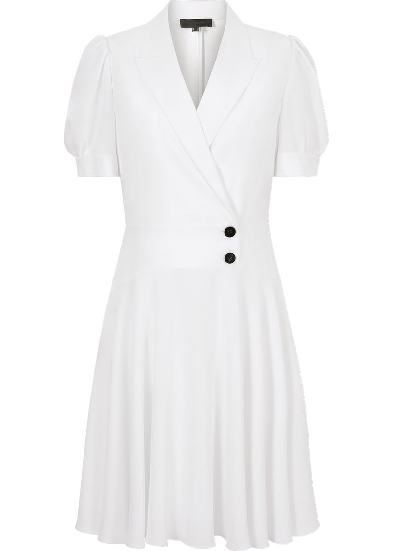 SALAZIA White Ester-Blend Shift Dresses