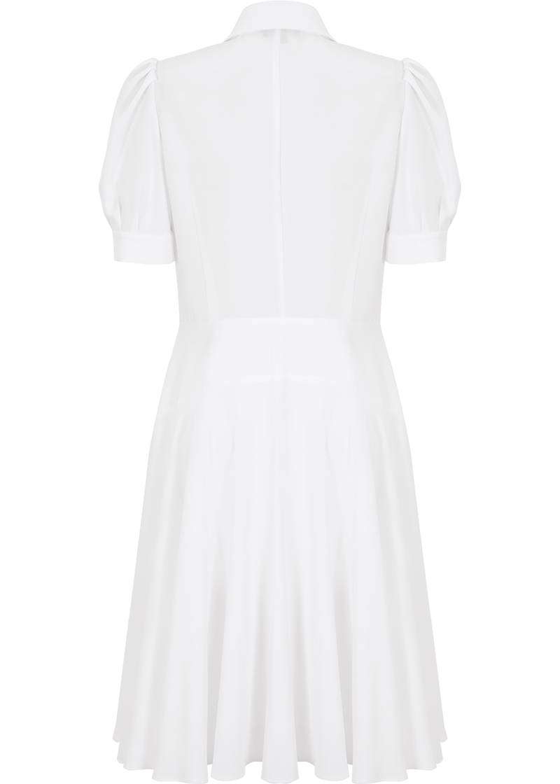SALAZIA White Ester-Blend Shift Dresses