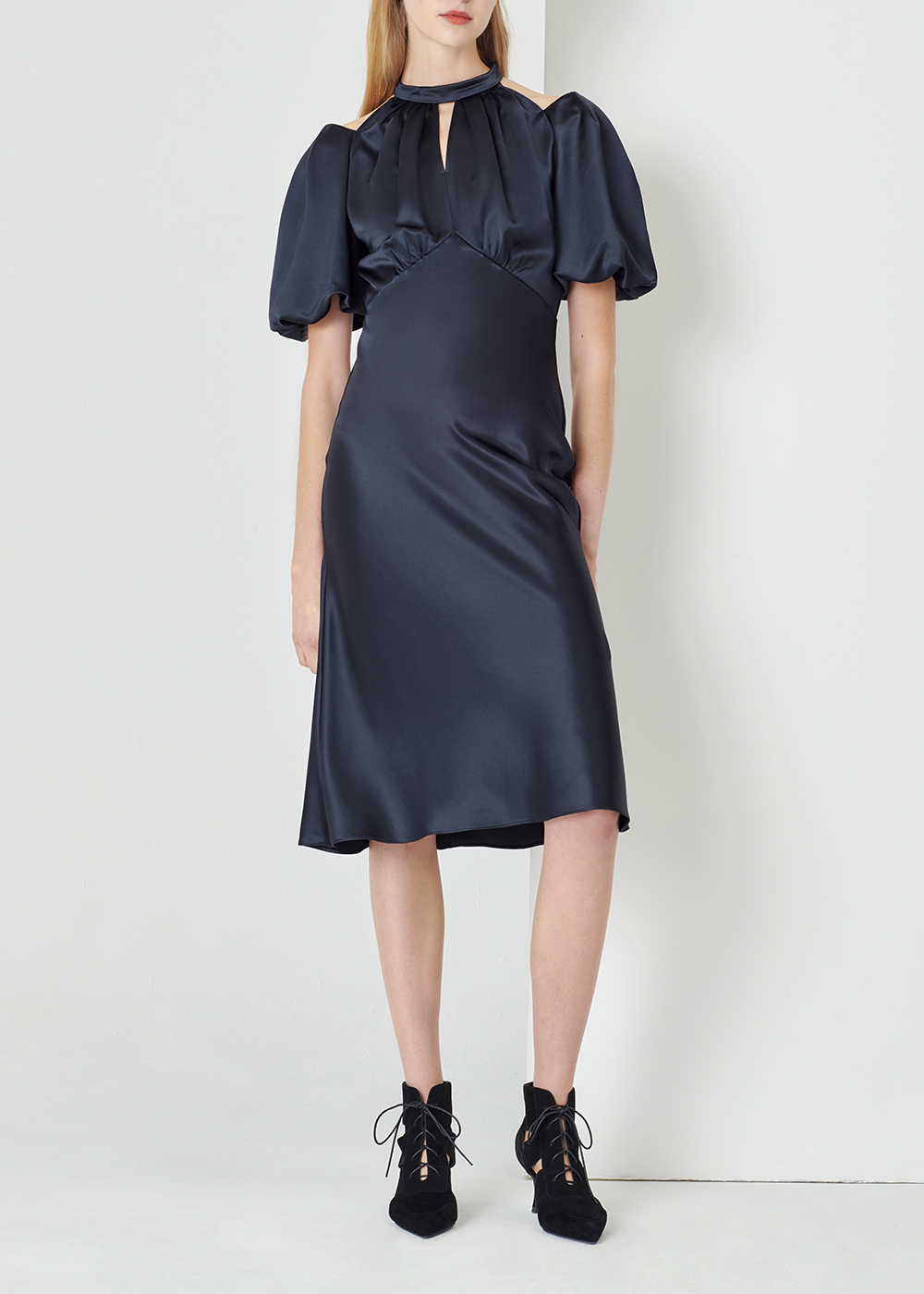 SALAZIA Deep Blue Acetate Blend Dresses