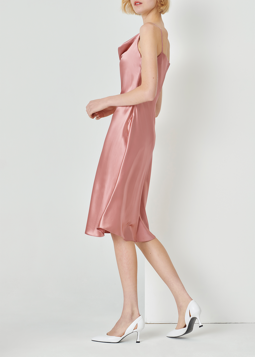 SALAZIA Misty Pink Acrylic-Blend Dresses