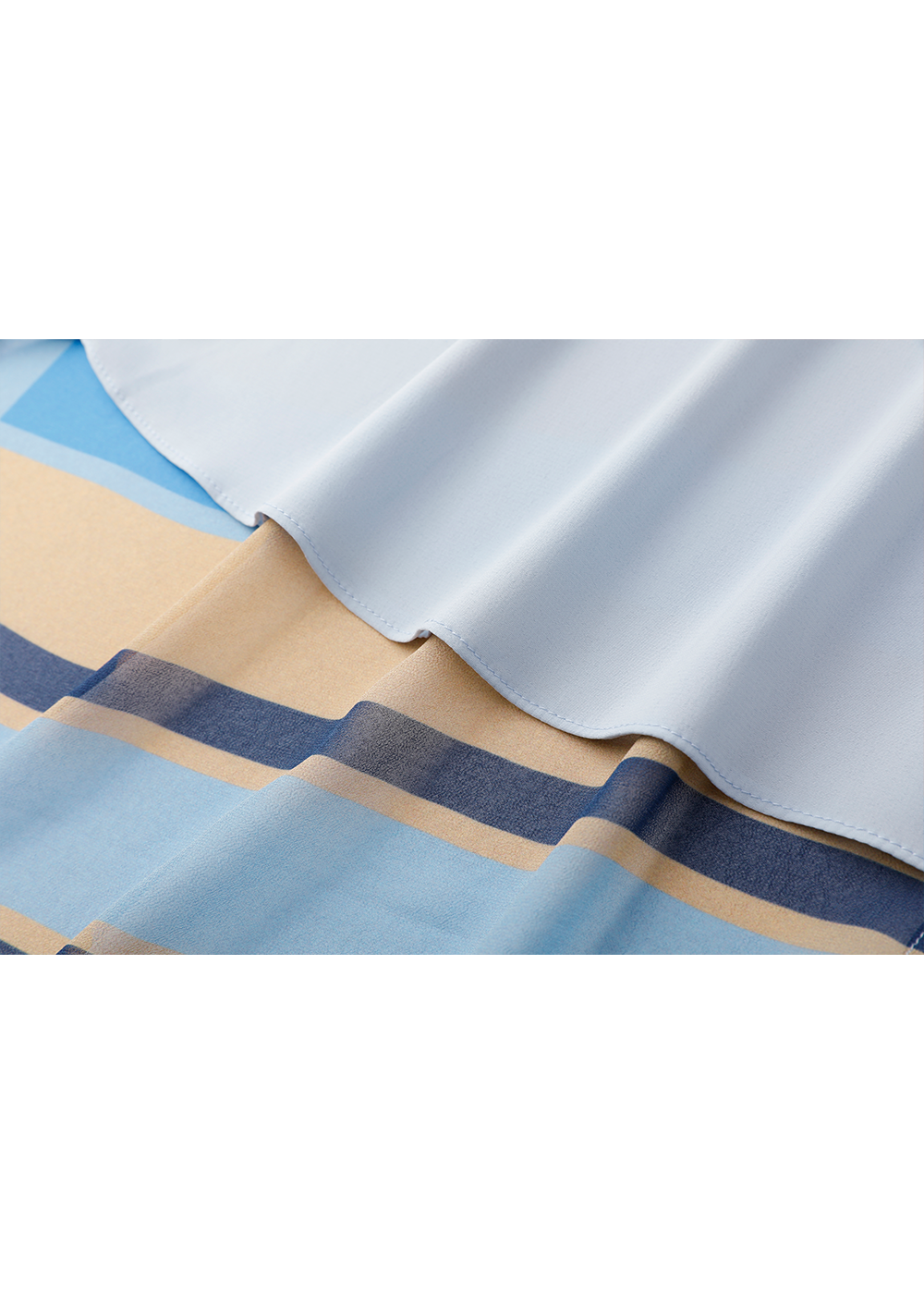 SALAZIA Blue Artistic Gingham Dresses