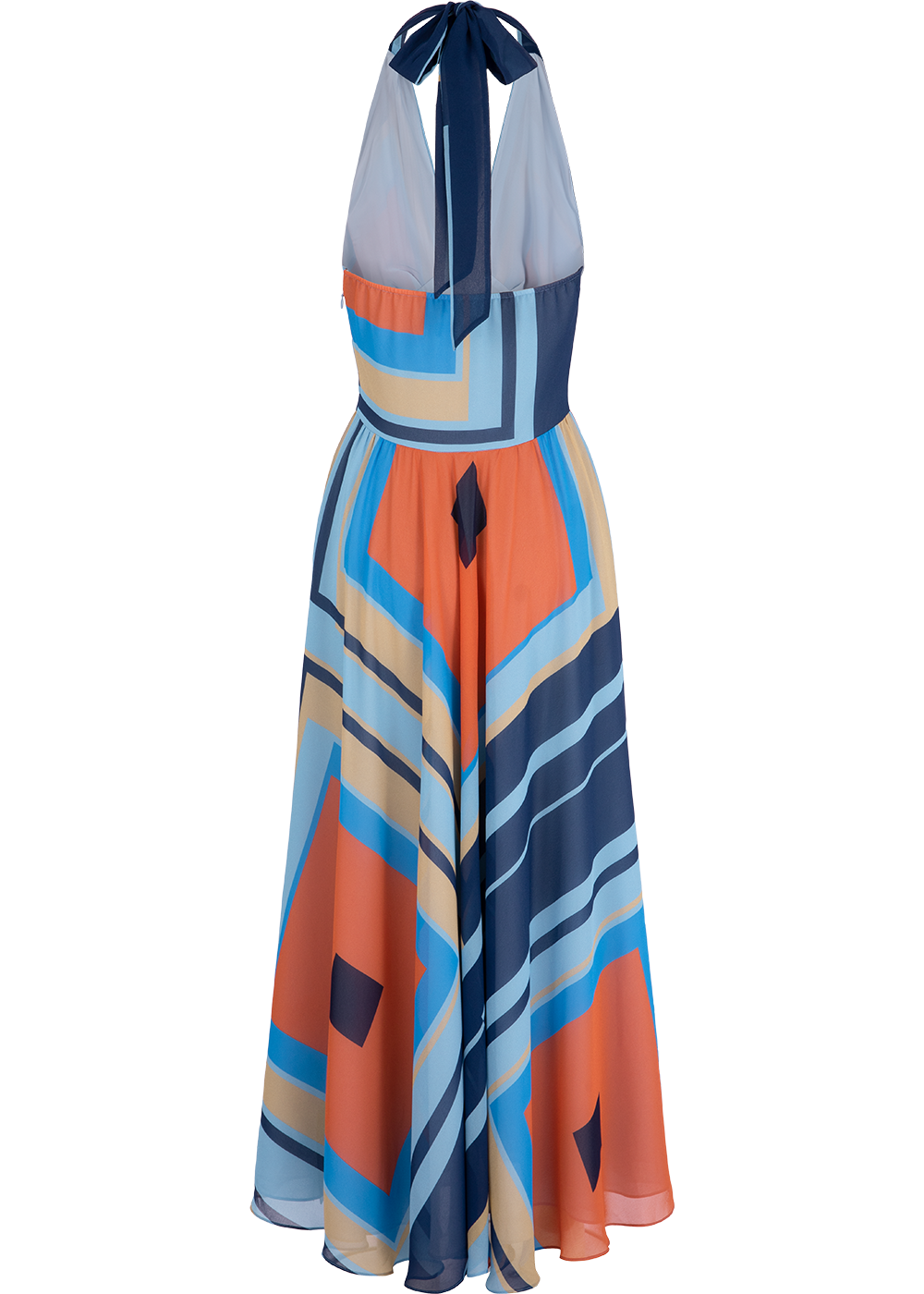 SALAZIA Blue Artisan Grid Dresses