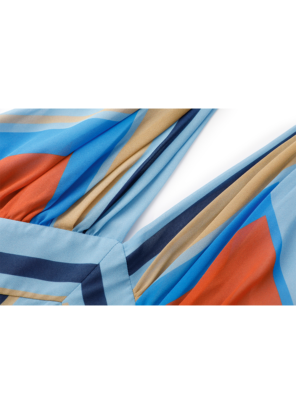 SALAZIA Blue Artisan Grid Dresses