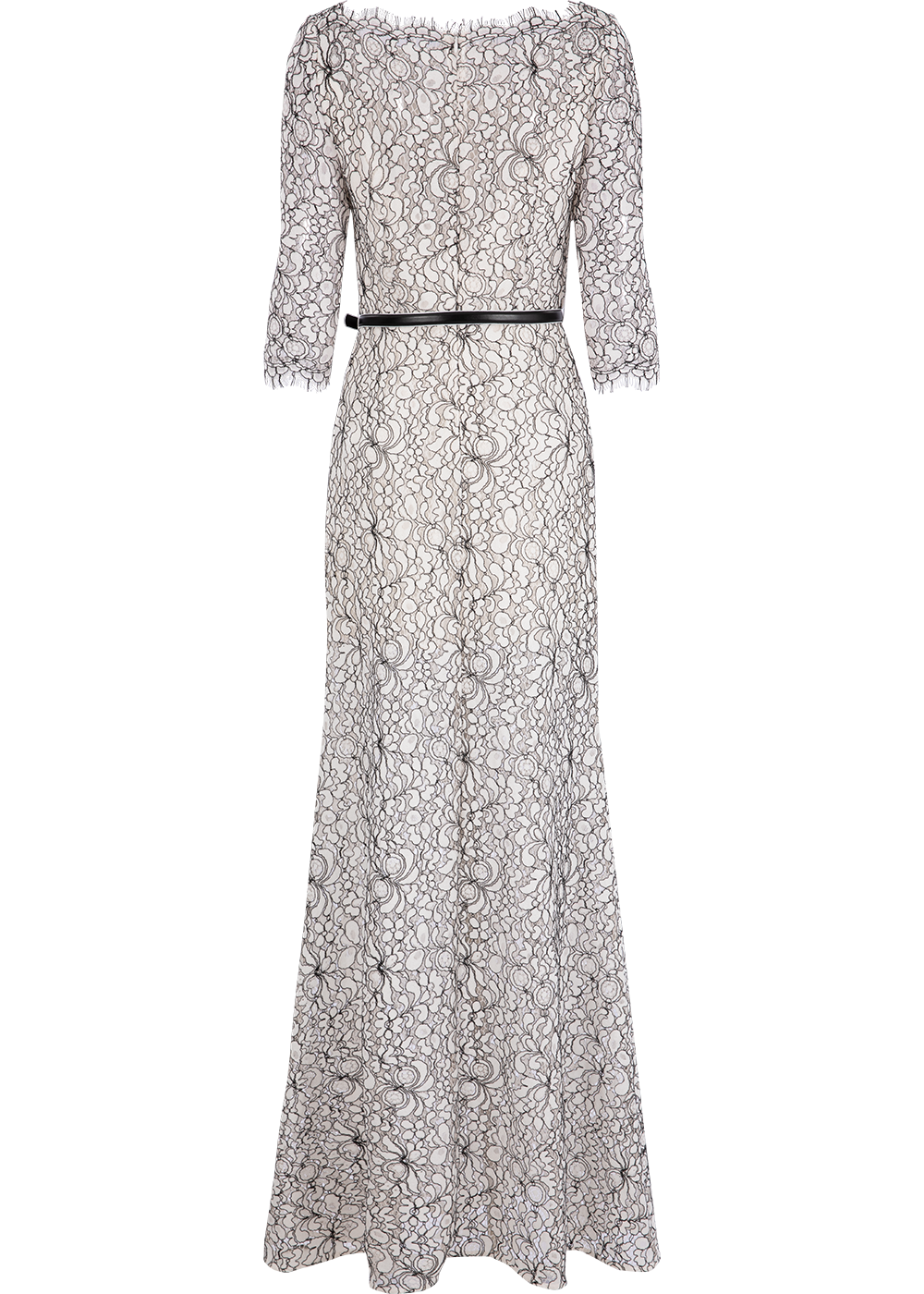 SALAZIA Black-White Floral Maxi Dresses