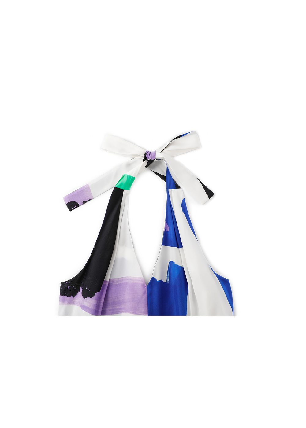 SALAZIA Colorful Art Graffiti Silk Dresses