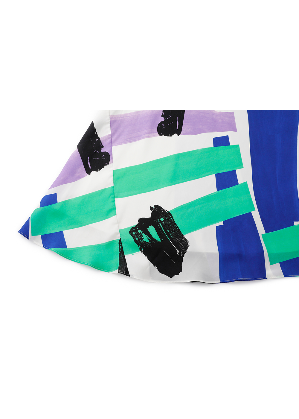 SALAZIA Colorful Art Graffiti Silk Dresses