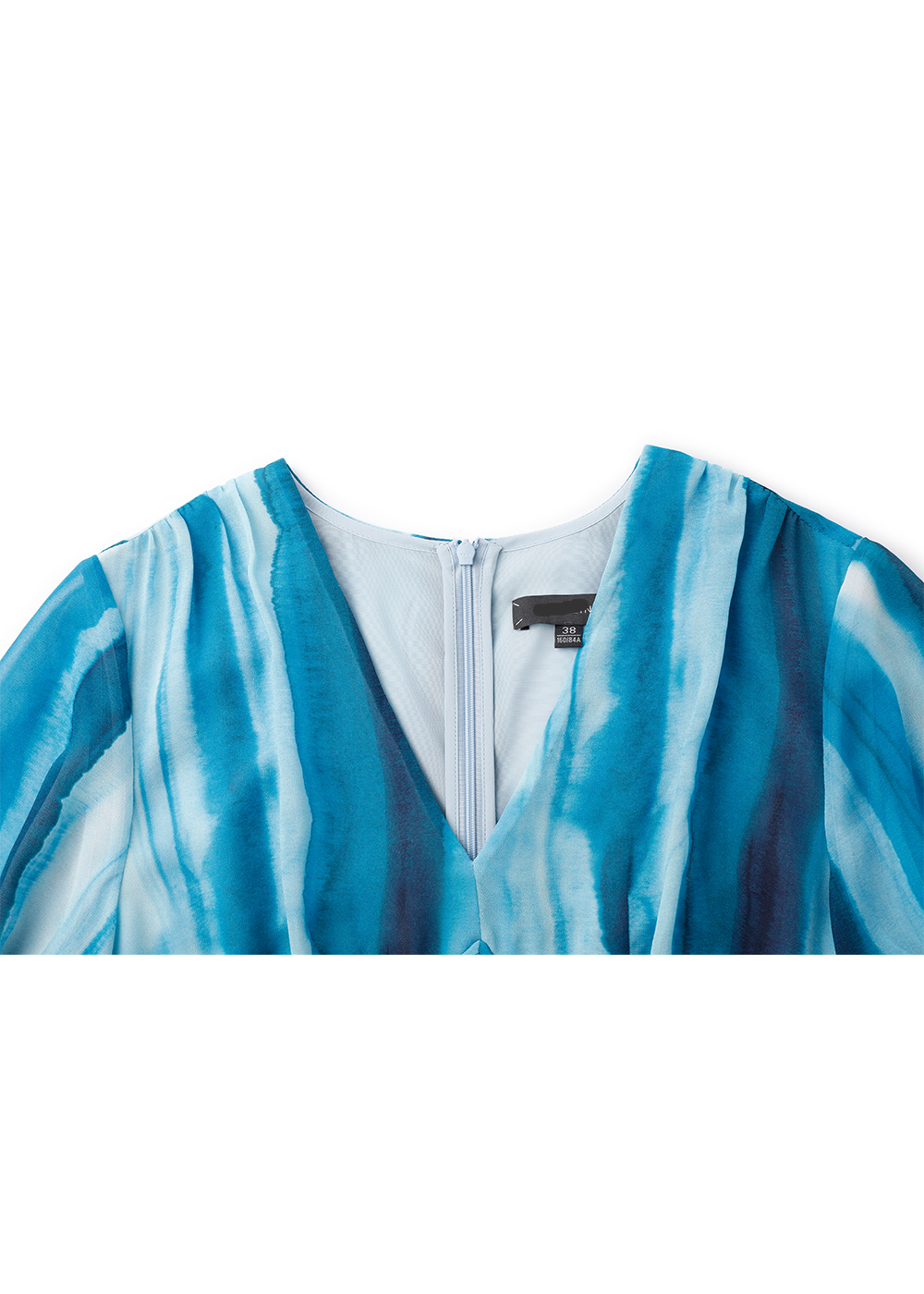 SALAZIA Gradient Blue Ocean Wave Dresses