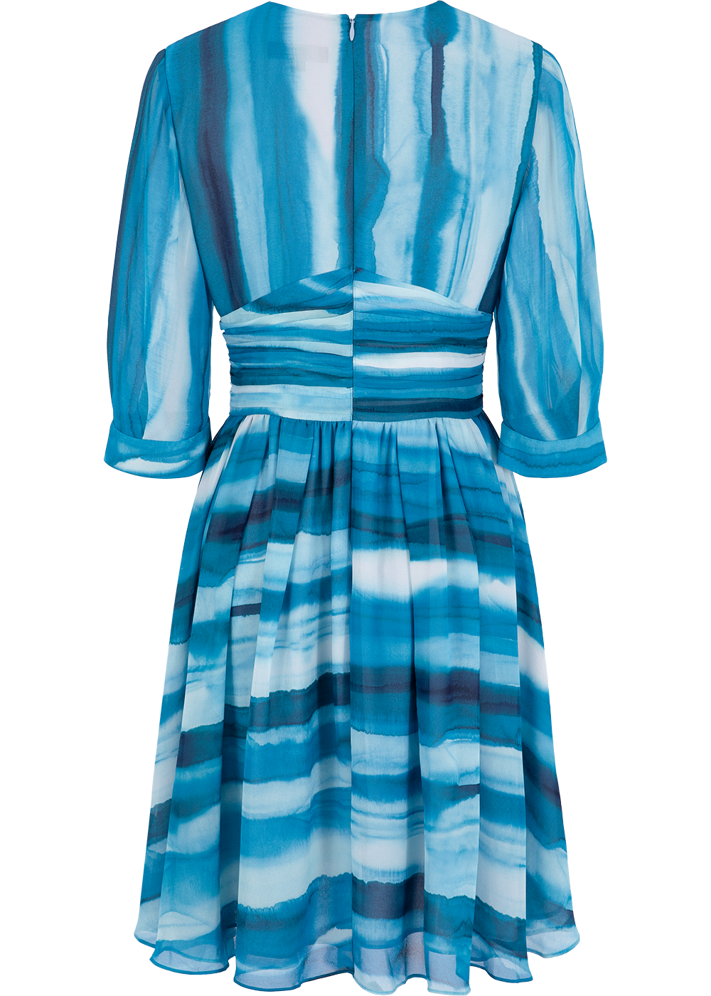 SALAZIA Gradient Blue Ocean Wave Dresses