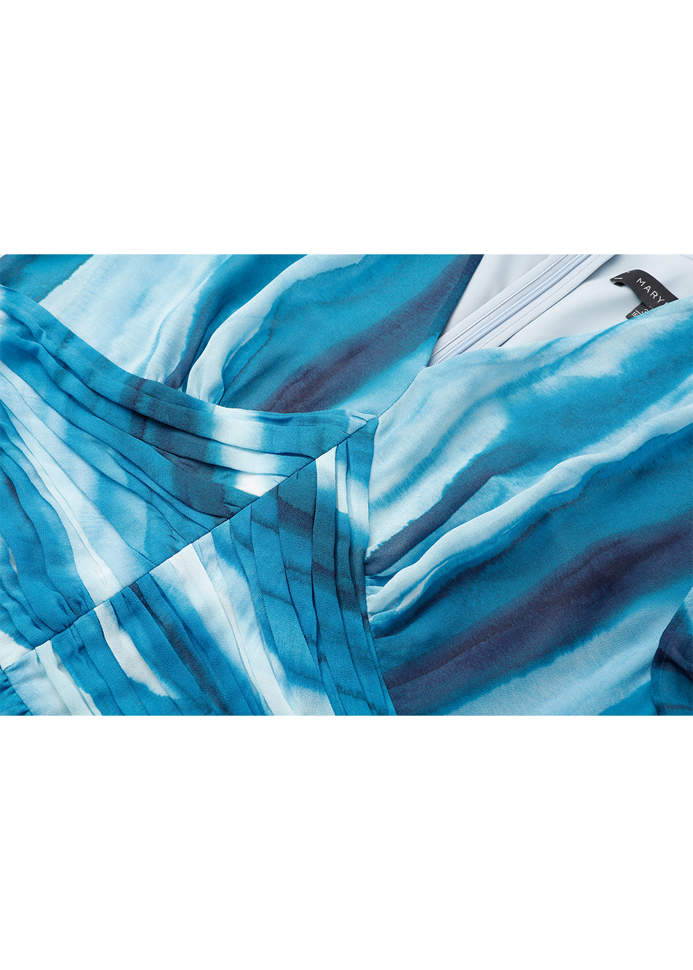 SALAZIA Gradient Blue Ocean Wave Dresses