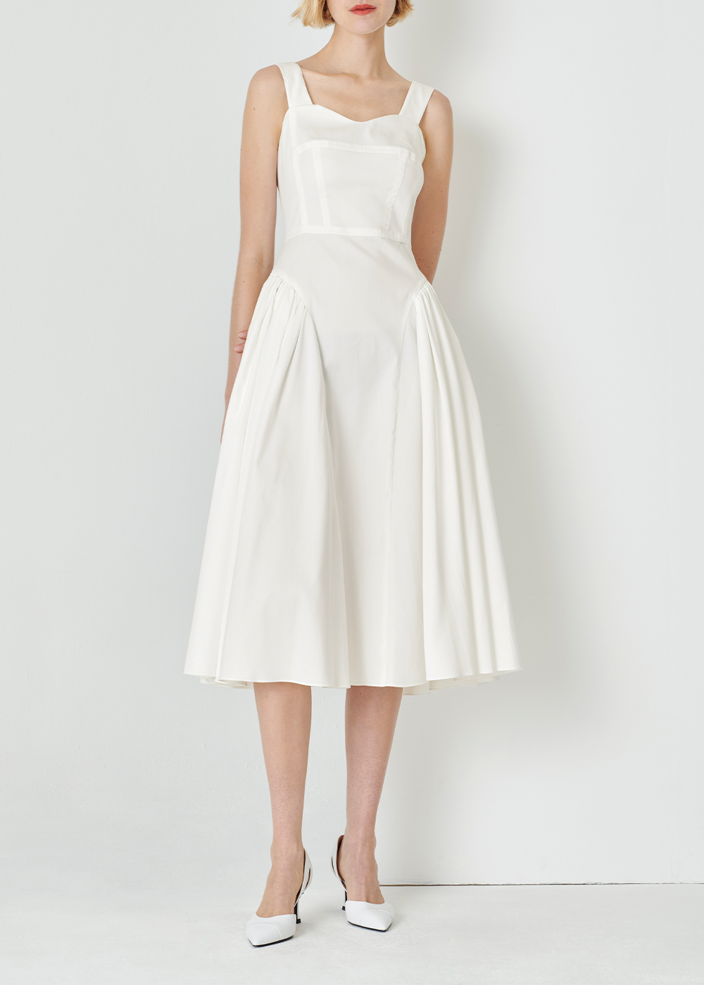 SALAZIA White Linen-Blend Dresses