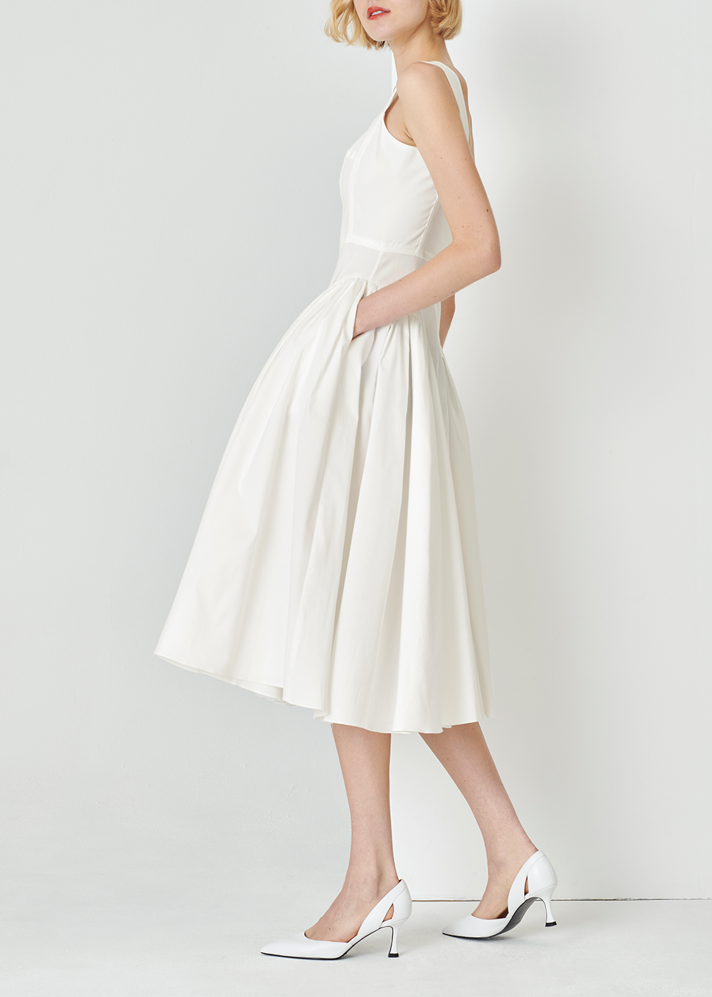 SALAZIA White Linen-Blend Dresses