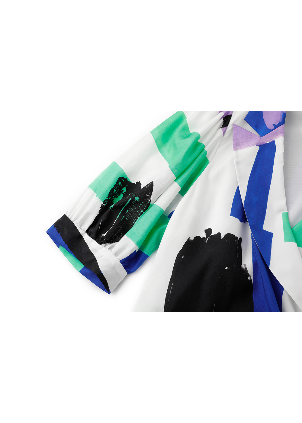 SALAZIA Colorful Graffiti Art Silk Dresses