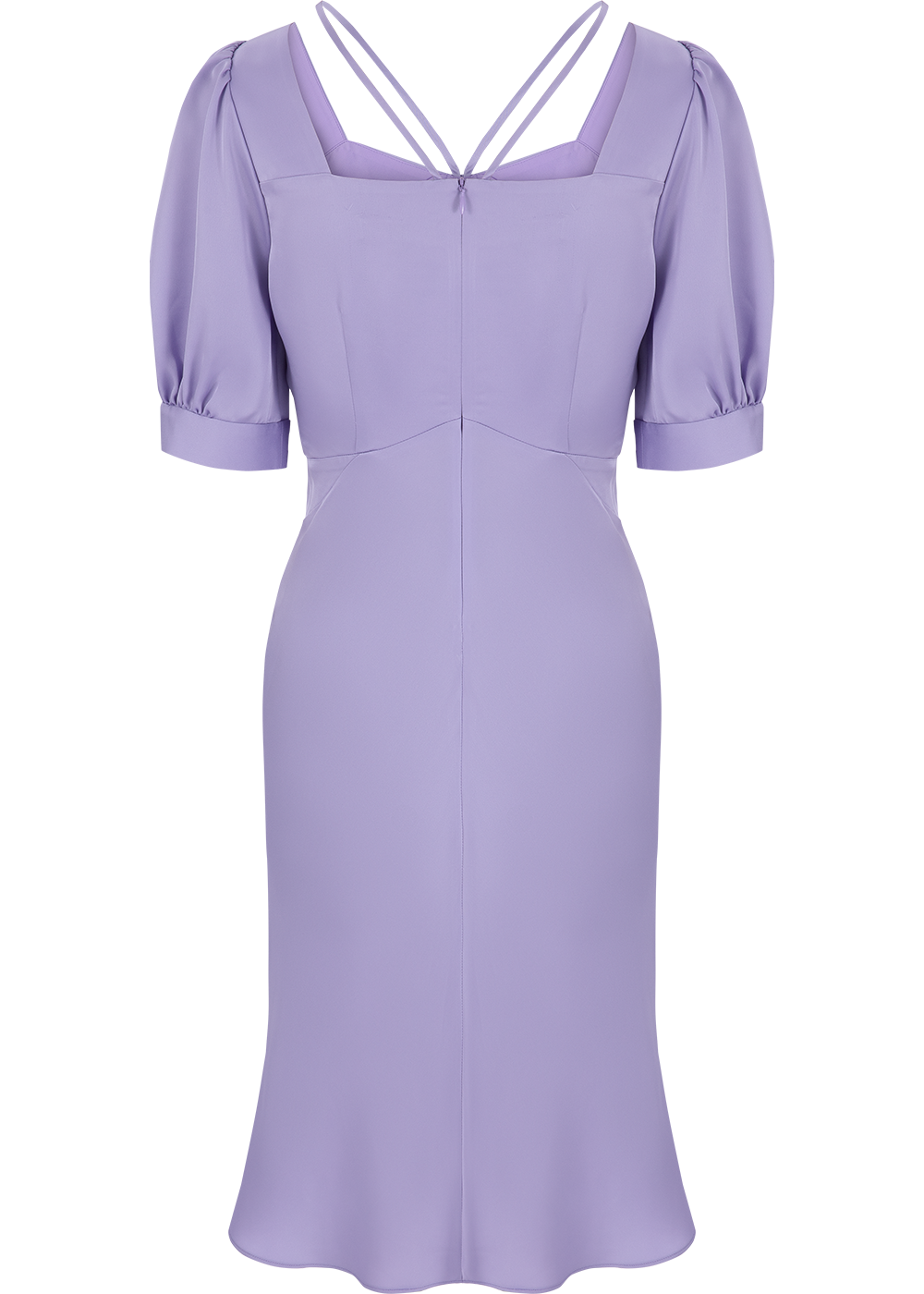 SALAZIA Taro Purple Acetate Blend Short-Sleeve Dresses