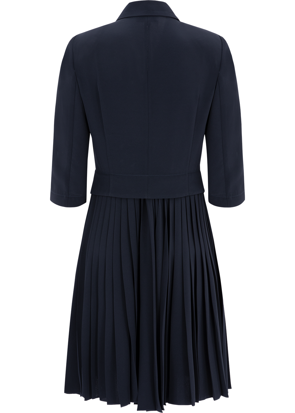 SALAZIA Deep Blue Acetate Blend Short-Sleeve Dresses