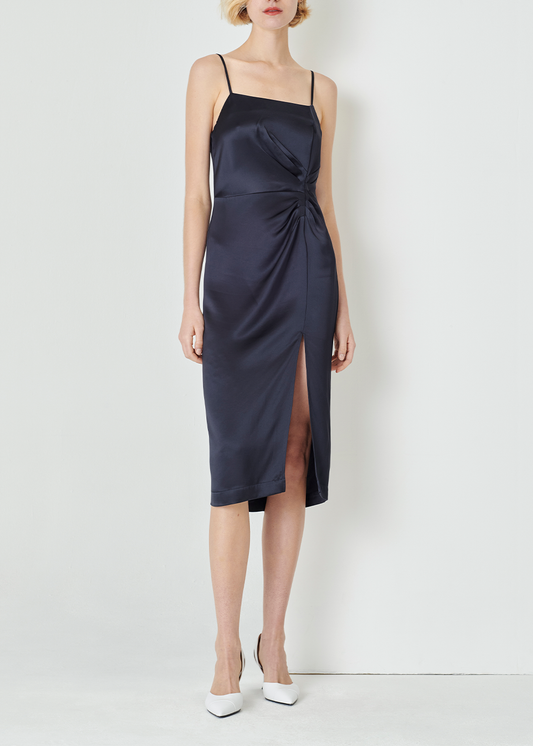 SALAZIA Deep Blue Acrylic Blend Mini Dresses