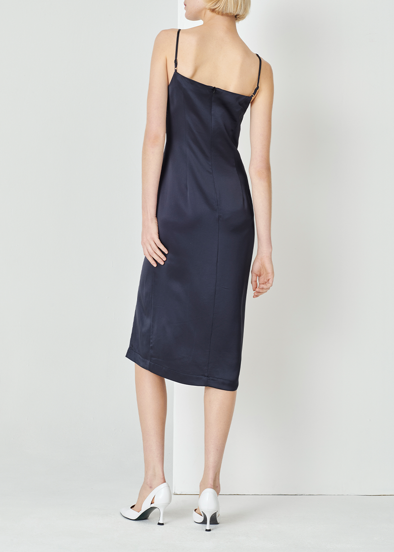 SALAZIA Deep Blue Acrylic Blend Mini Dresses