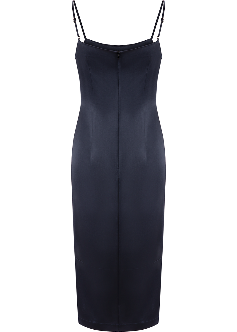 SALAZIA Deep Blue Acrylic Blend Mini Dresses