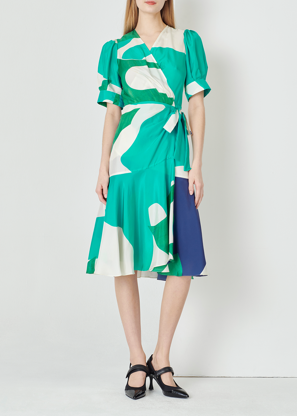 SALAZIA Oasis Green Silk Dresses