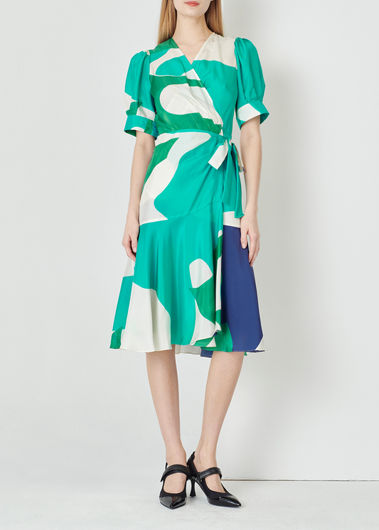 SALAZIA Oasis Green Silk Dresses