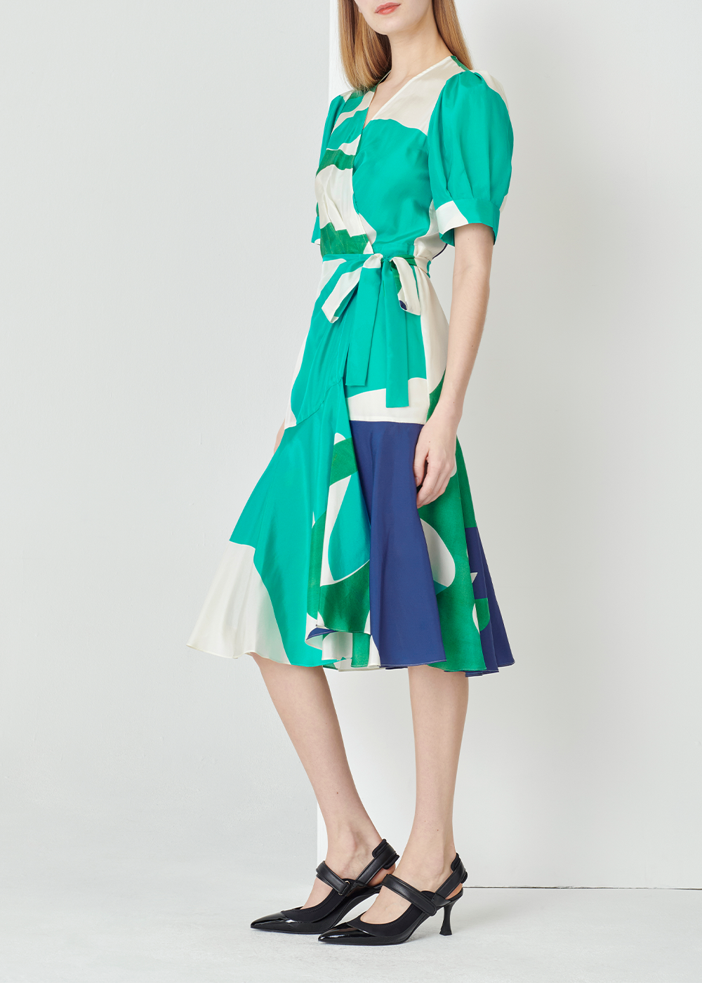 SALAZIA Oasis Green Silk Dresses