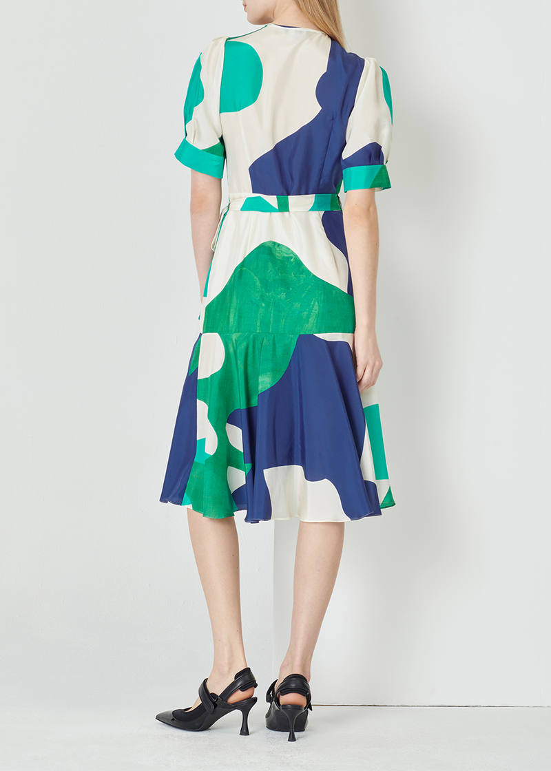 SALAZIA Oasis Green Silk Dresses