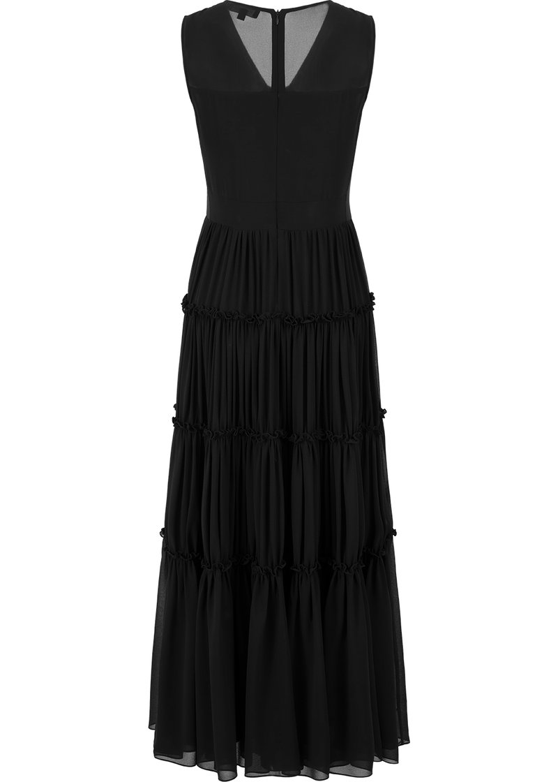 SALAZIA Black Sleek Maxi Dresses