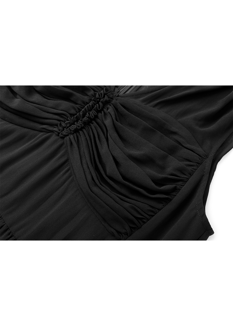 SALAZIA Black Sleek Maxi Dresses