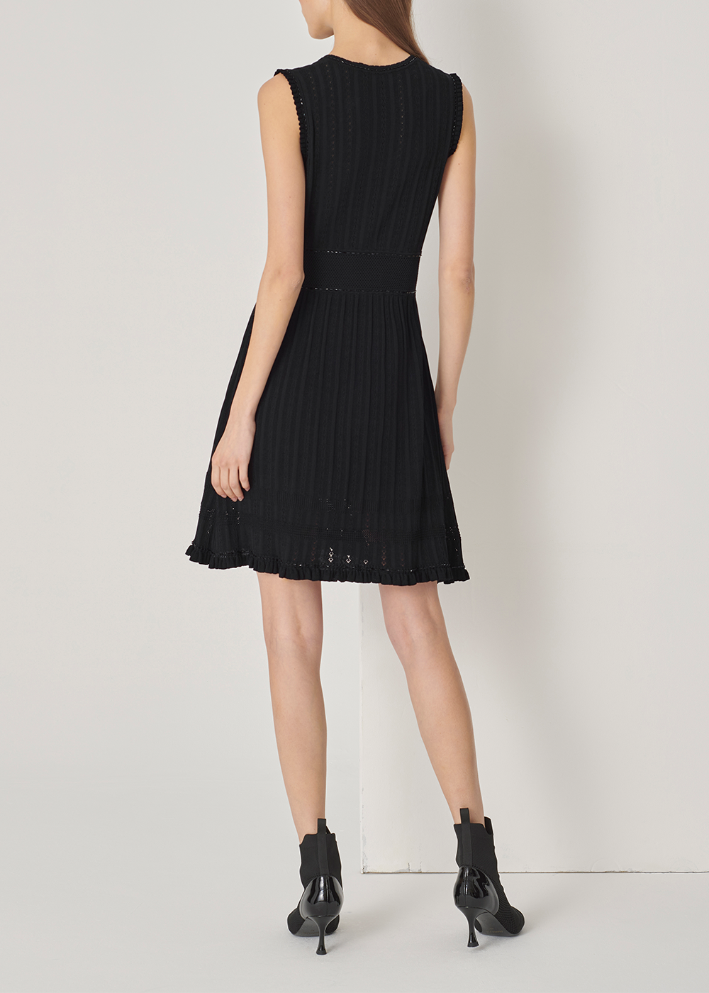 SALAZIA Black Viscose-Nylon Knit Dresses