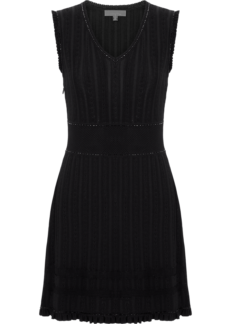 SALAZIA Black Viscose-Nylon Knit Dresses