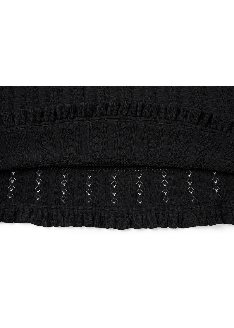 SALAZIA Black Viscose-Nylon Knit Dresses